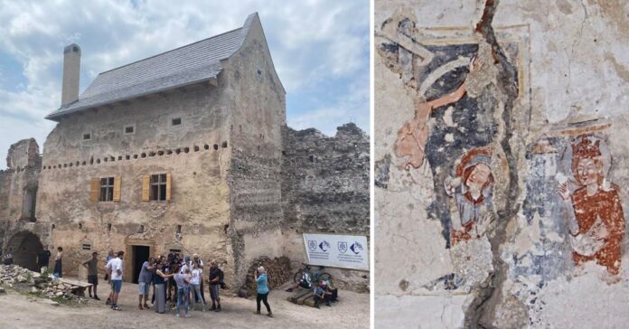 Uhrovský hrad fresky